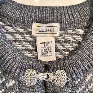 L.L. Bean Women's Gray Wool Cardigan